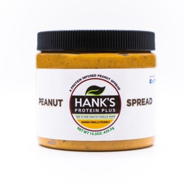 Hank's Protein Plus Peanut Spread 16 Ounces Foods Juices Hank's Protein Plus (Peanut) Banana Vanilla Crumble  (4526905524247)