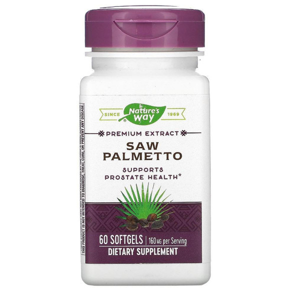  Nature's Way Saw Palmetto 60 Softgels (Previously Enzymatic Therapy) 