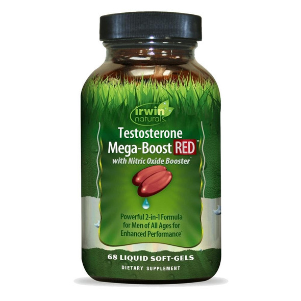  Irwin Naturals Testosterone Mega-Boost Red 68 Softgels 