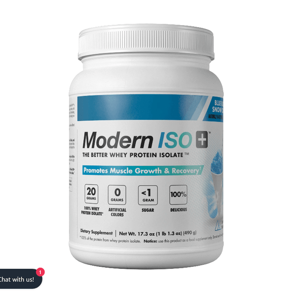 Modern ISO Whey Protein Isolate 20/sv Protein Powders Modern Sports Nutrition Blue Razz Snow Cone 