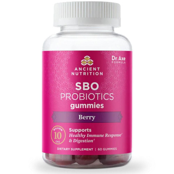  Ancient Nutrition SBO Probiotic Gummy 10b CFU 60 Gummies 