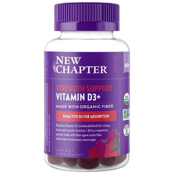  New Chapter Strength Support Vitamin D3+ 60 Gummies 