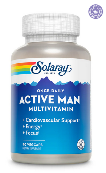  Solaray Once Daily Active Man Multivitamin 90 Capsules 