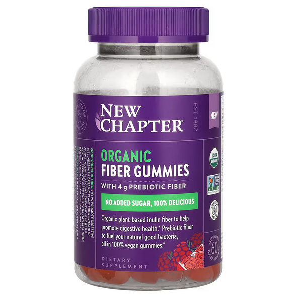  New Chapter Organic Fiber Citrus Berry 60 Gummies 