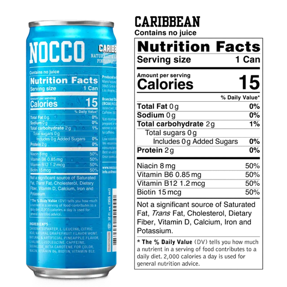 Nocco NOCCO BCAA Energy Drink 12 Pack 