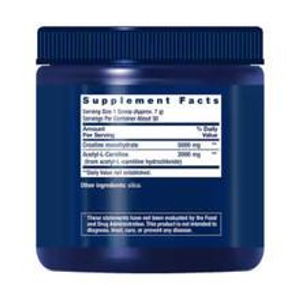  Life Extension Creatine & Acetyl-L-Carnitine 30 Servings 