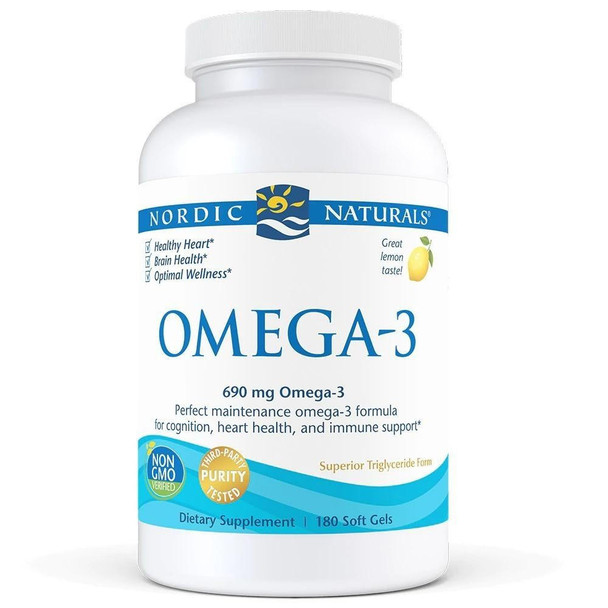  Nordic Naturals Omega-3 Fish Oil 180 Softgels 