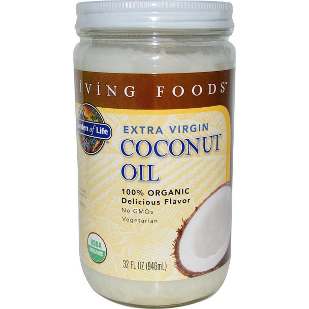  Garden of Life 100% Organic Extra Virgin Coconut Oil 32 oz 