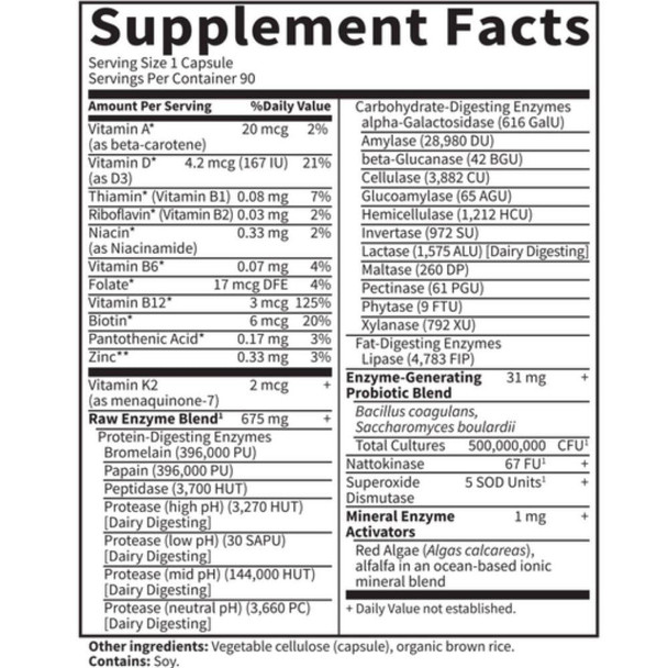 Garden of Life Garden Of Life Raw Enzymes Men 50+ 90 Veg Caps 