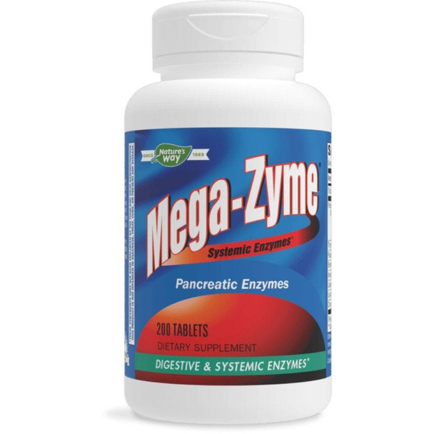  Nature's Way Mega-Zyme 10x Organic Form 200 Tablets (Previously Enzymatic Therapy) 