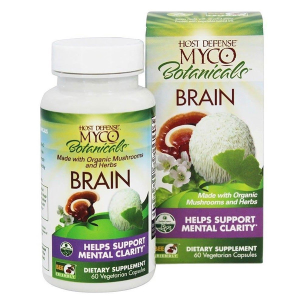 Fungi Perfect Host Defense Mycobotanicals Brain 60 Capsules 