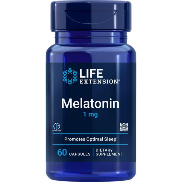 Life Extension Melatonin 1mg 60 Capsules 