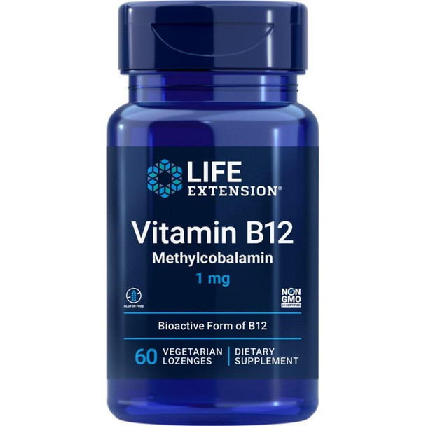  Life Extension Methyl-Cobalamin 1mg 60 Veg Lozenges 