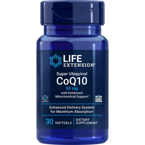  Life Extension Super Ubiquinol 50mg 30 Softgels 