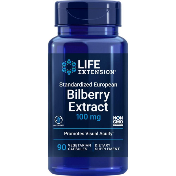  Life Extension Bilberry Extract 100 mg 90 Veg Caps 