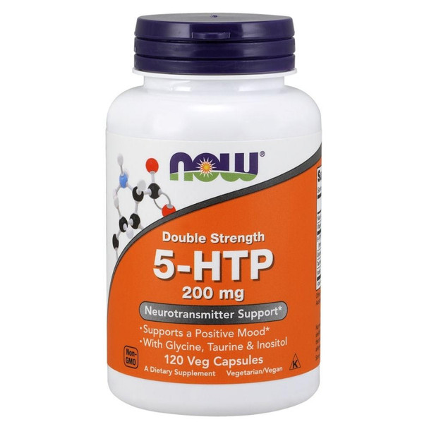  Now Foods 5-HTP 200mg 120 Vegs Capsules Double Strength 