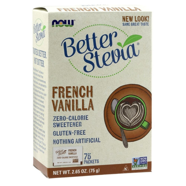  Now Foods Better Stevia Vanilla Packets 75/Box 