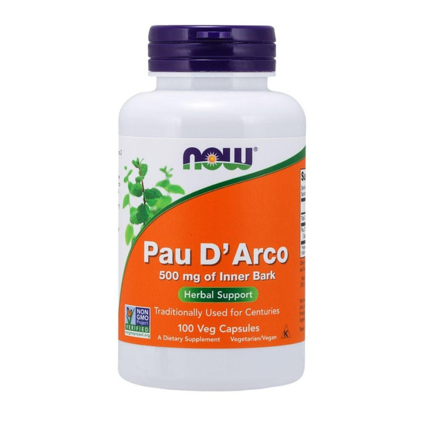  Now Foods Pau D' Arco 500mg 100 Veg Capsules 