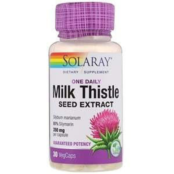  Solaray Milk Thistle 1-Daily 30 Caps 