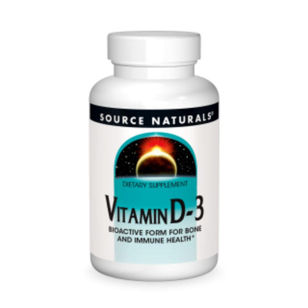  Source Naturals Vitamin D-3 1000IU 100 Tablets 