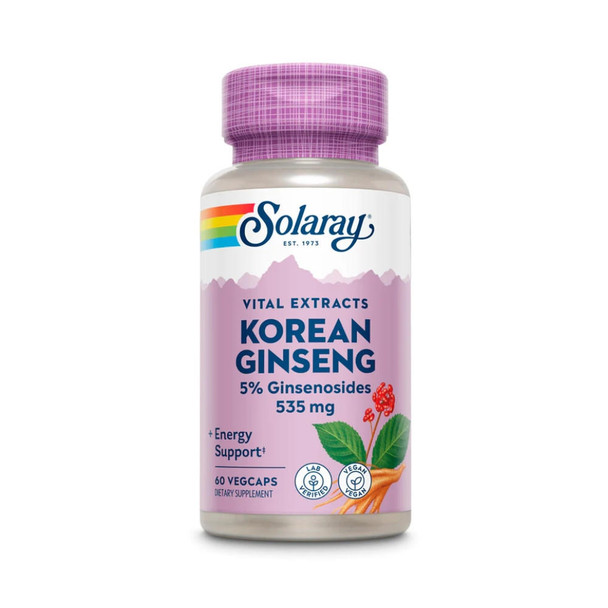  Solaray Korean Ginseng Extract 535mg 60 Caps 