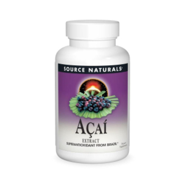  Source Naturals Acai Extract 500mg 60 Capsules 