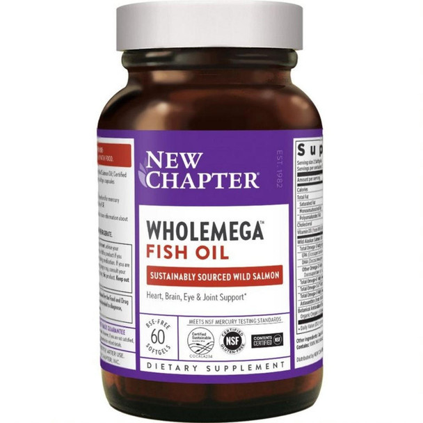  New Chapter Wholemega 1000mg 60 Softgels 