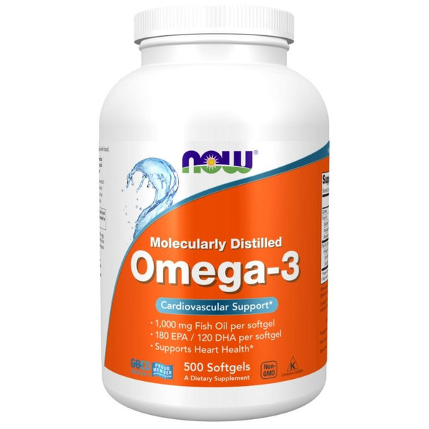  Now Foods Omega-3 1000mg 500 Softgels 