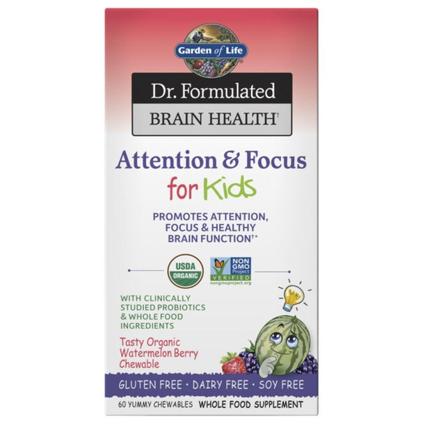 Garden of Life Garden Of Life Dr. Formulated Attention & Focus For Kids 60 Chews 