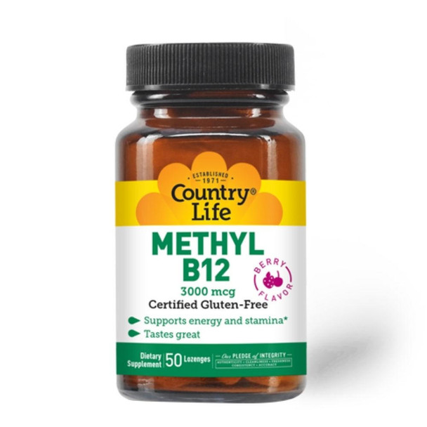  Country Life Methyl B-12 3000mcg 50 Lozenges 