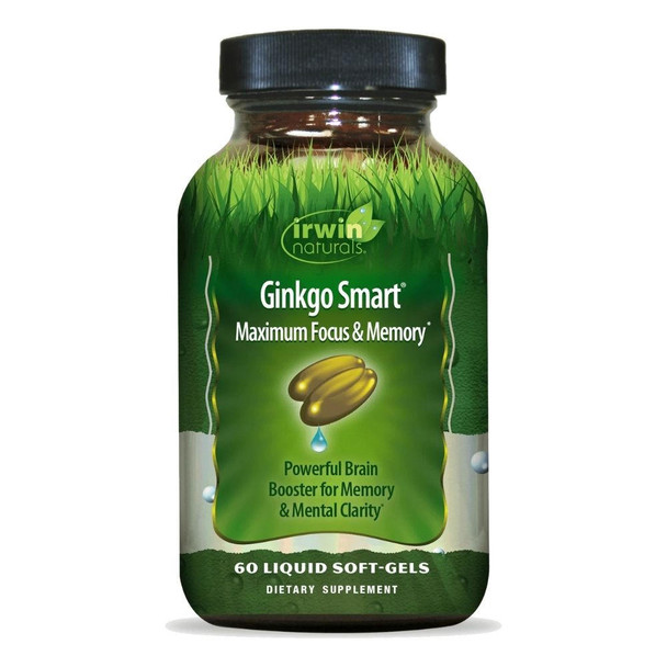  Irwin Naturals Advanced Ginkgo Smart 60 Softgels 