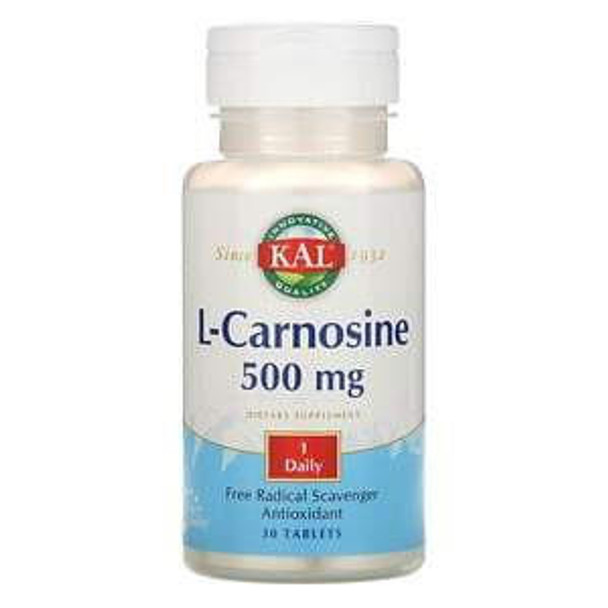  Kal L-Carnosine 500mg 30 Tablets 