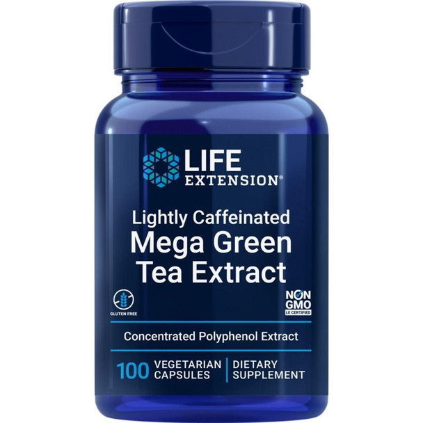  Life Extension Lightly Caffeinated Mega Green Tea Extract 100 Veg Caps 