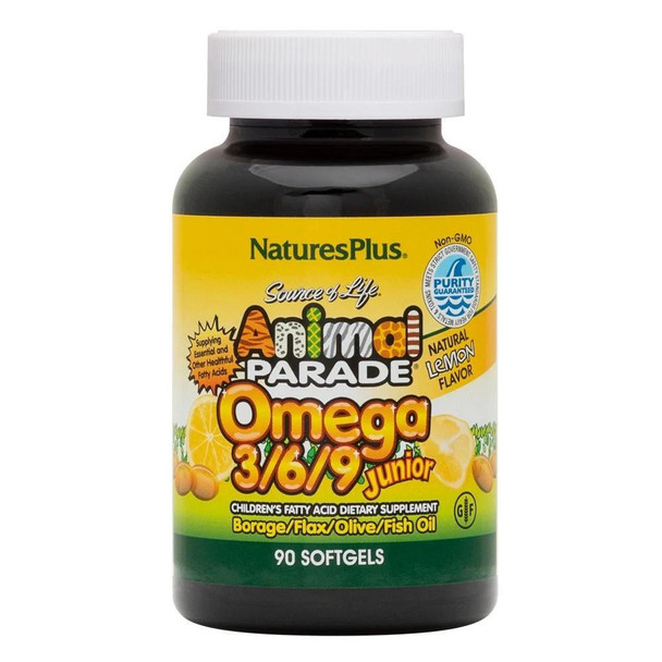  Nature's Plus Animal Parade Omega 369 Jr. 90 Softgels 