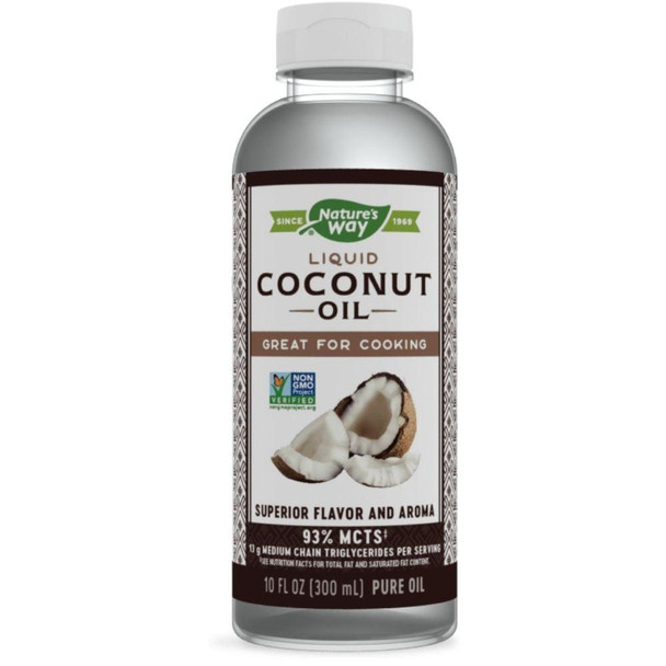  Nature's Way Liquid Coconut Oil 10 Ounces 