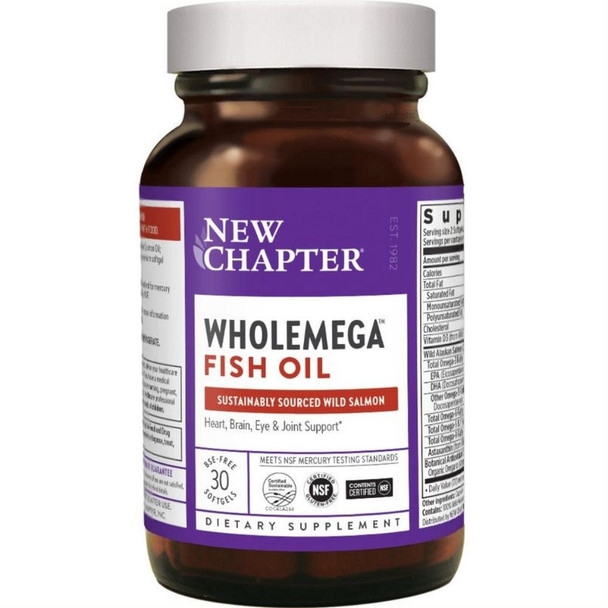  New Chapter Wholemega 1000mg 30 Softgels 