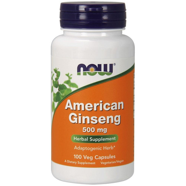  Now Foods American Ginseng 500mg 100 Veg Capsules 