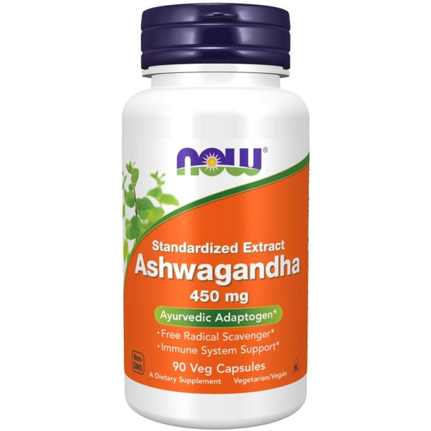  Now Foods Ashwagandha 450mg 90 Veg Capsules 