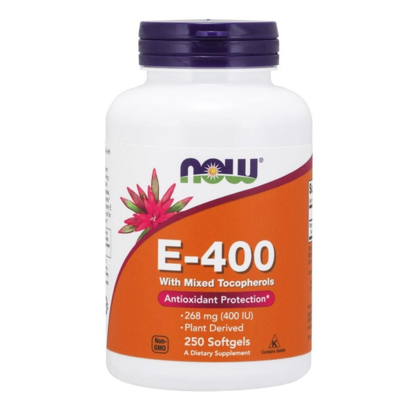  Now Foods E-400 Mixed Tocopherols 250 Softgels 