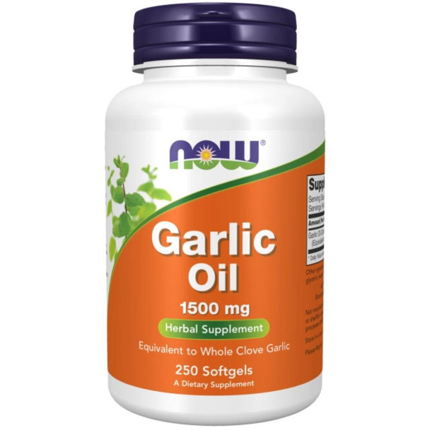  Now Foods Garlic Oil 1500mg 250 Softgels 