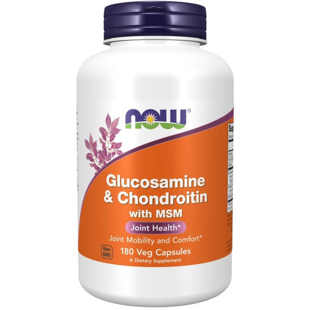  Now Foods Glucosamine & Chondroitin with MSM 180 Veg Capsules 