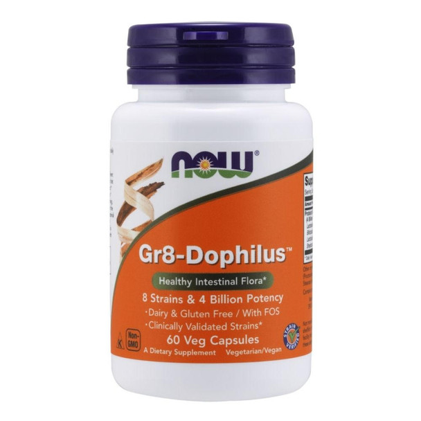  Now Foods Gr8-Dophilus Enteric 60 Veg Capsules 