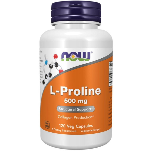  Now Foods L-Proline 500mg 120 Veg Capsules 