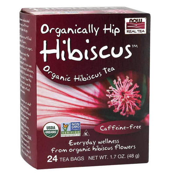  Now Foods Organic Hip Hibiscus Tea Bags 24 Bags 