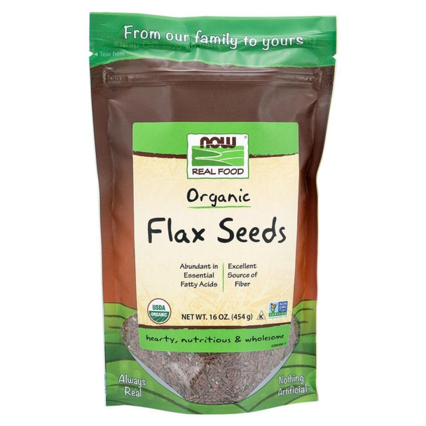  Now Foods Organic Flax Seeds 16 oz. 