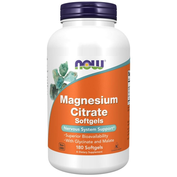  Now Foods Magnesium Citrate 134mg 180 Softgels 
