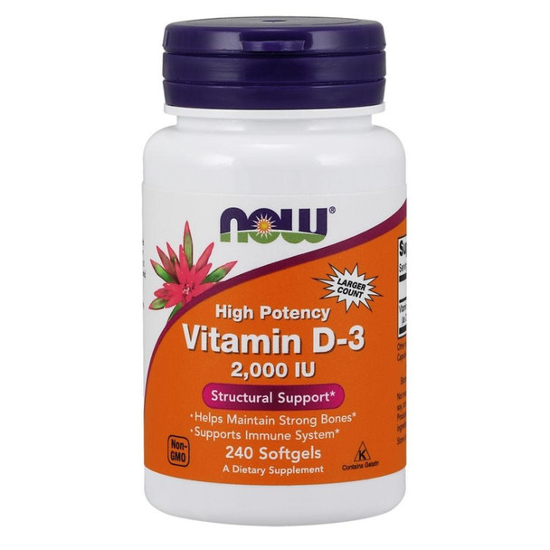  Now Foods Vitamin D-3 2000IU 240 Softgels 