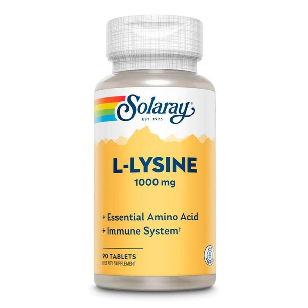  Solaray Free-Form L-Lysine 1000mg 90 Tablets 