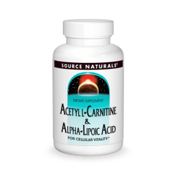  Source Naturals Acetyl L-Carnitine & ALA 60 Tablets 