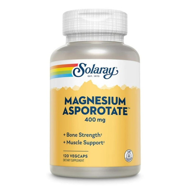  Solaray Magnesium Asporotate 400mg 120 Capsules 